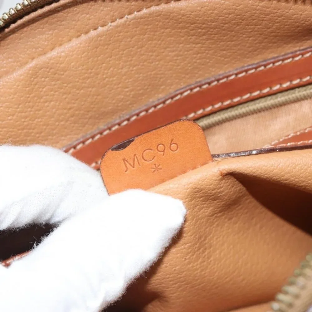 Authentic CELINE Macadam Canvas Shoulder Bag PVC Leather Brown Gold - Picture 4 of 16